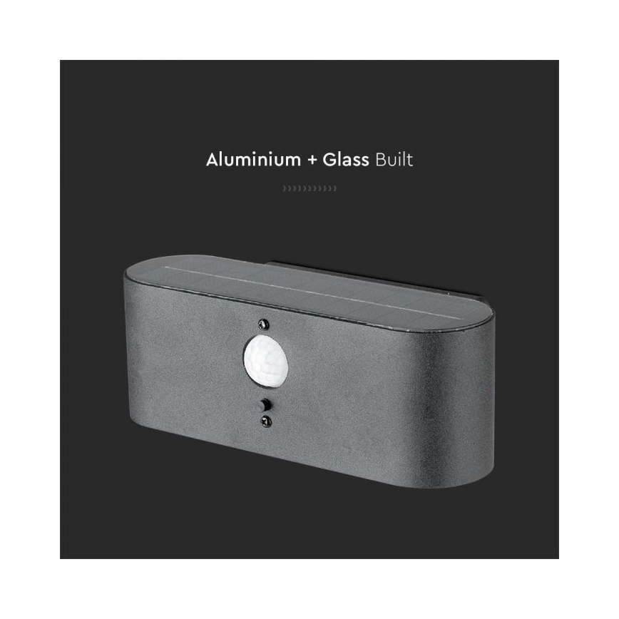 LED Vanjsko solarno zidno svjetlo sa senzorom LED/2,5W/3,7V 3000K IP54 2000 mAh