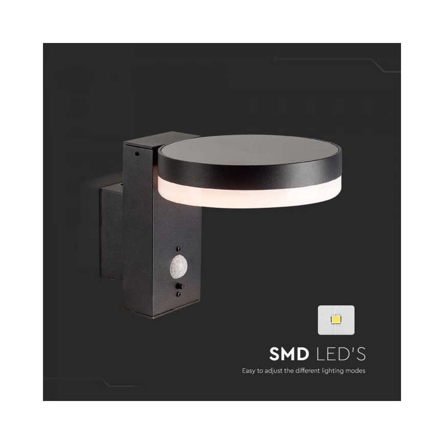 LED Vanjsko solarno zidno svjetlo sa senzorom LED/5,5W/3,7V 3000K IP54 2000 mAh