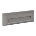 LED Vanjsko stepenišno svjetlo LED/3W/230V IP65 3000K siva