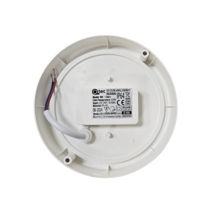 LED vanjsko stropno svjetlo LED/8W/230V 4200K Ø 14 cm IP64 bijela