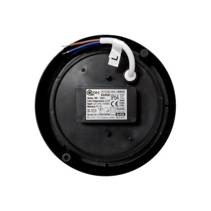 LED vanjsko stropno svjetlo LED/8W/230V 4200K Ø 14 cm IP64 crno