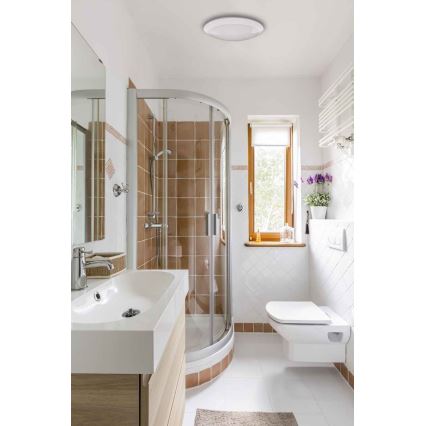 LED Vanjsko stropno svjetlo s senzorom RENO LED/16W/230V IP66 bijela