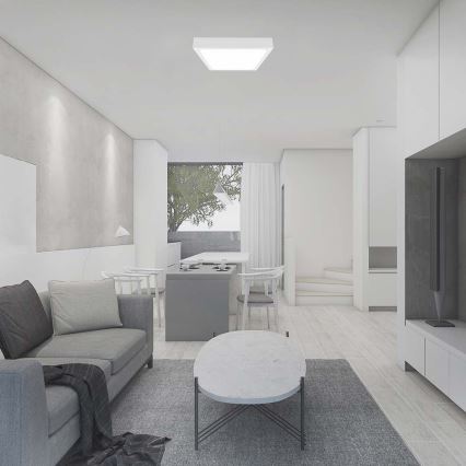 LED Vanjsko stropno svjetlo sa senzorom LED/18W/230V 4000K IP44 bijela