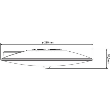 LED vanjsko stropno svjetlo sa senzorom VISTA LED/15W/230V promjer 26 cm IP54 bijela