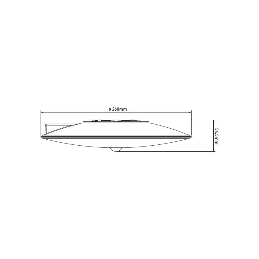 LED vanjsko stropno svjetlo sa senzorom VISTA LED/15W/230V promjer 26 cm IP54 bijela