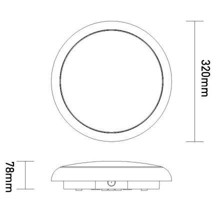 LED prigušivo za vanjsku stropnu rasvjetu STROPOVI LED/12/15/18/22W/230V 3000/4000/6000K IP65 crna