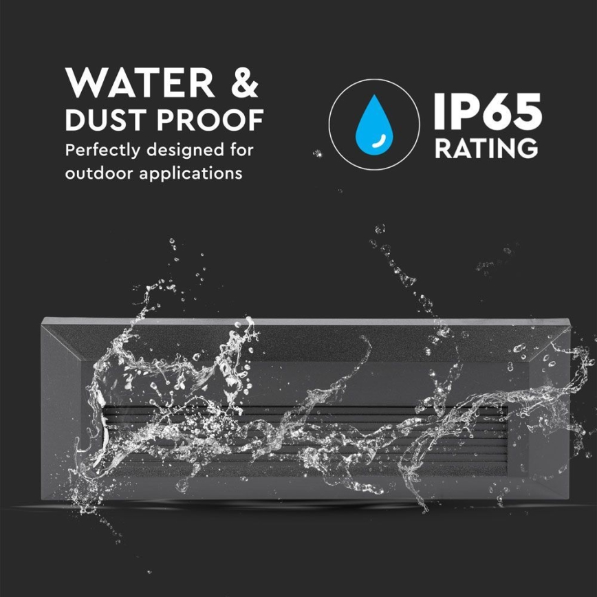 LED Vanjsko stepenišno svjetlo LED/3W/230V IP65 4000K crna