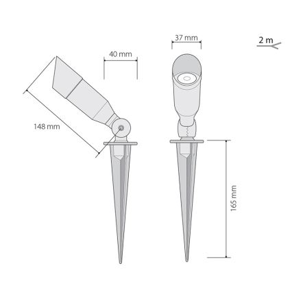 LED Vanjsko osvjetljenje OKO 1xLED/1W/350mA IP54
