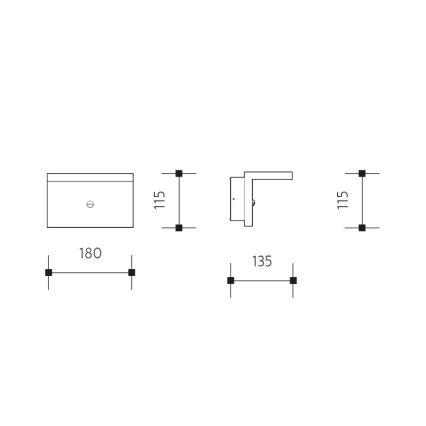 LED Vanjsko zidno svjetlo s senzorom NATURA LED/12W/230V 4000K IP54 smeđa/antracit