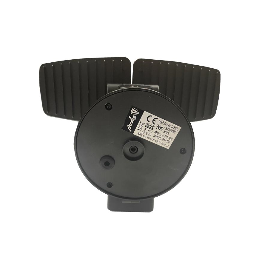 LED Vanjsko reflektorsko svjetlo sa senzorom LED/24W/230V 3000/4000/6000K IP54 crna