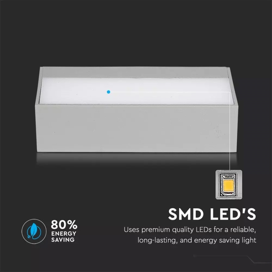 LED Vanjsko zidno svjetlo 1xLED/12W/230V IP65 4000K