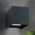 LED Vanjsko zidno svjetlo CUBE 2xLED/3W/230V IP54 antracit