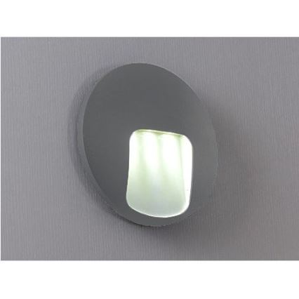 LED vanjsko zidno svjetlo DACU LED/3W/230V IP54 sivo
