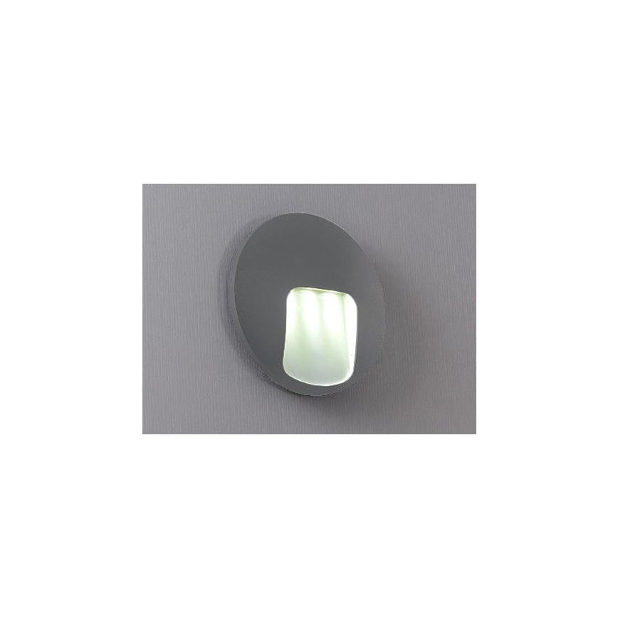 LED vanjsko zidno svjetlo DACU LED/3W/230V IP54 sivo