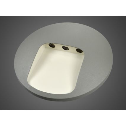 LED vanjsko zidno svjetlo DACU LED/3W/230V IP54 sivo