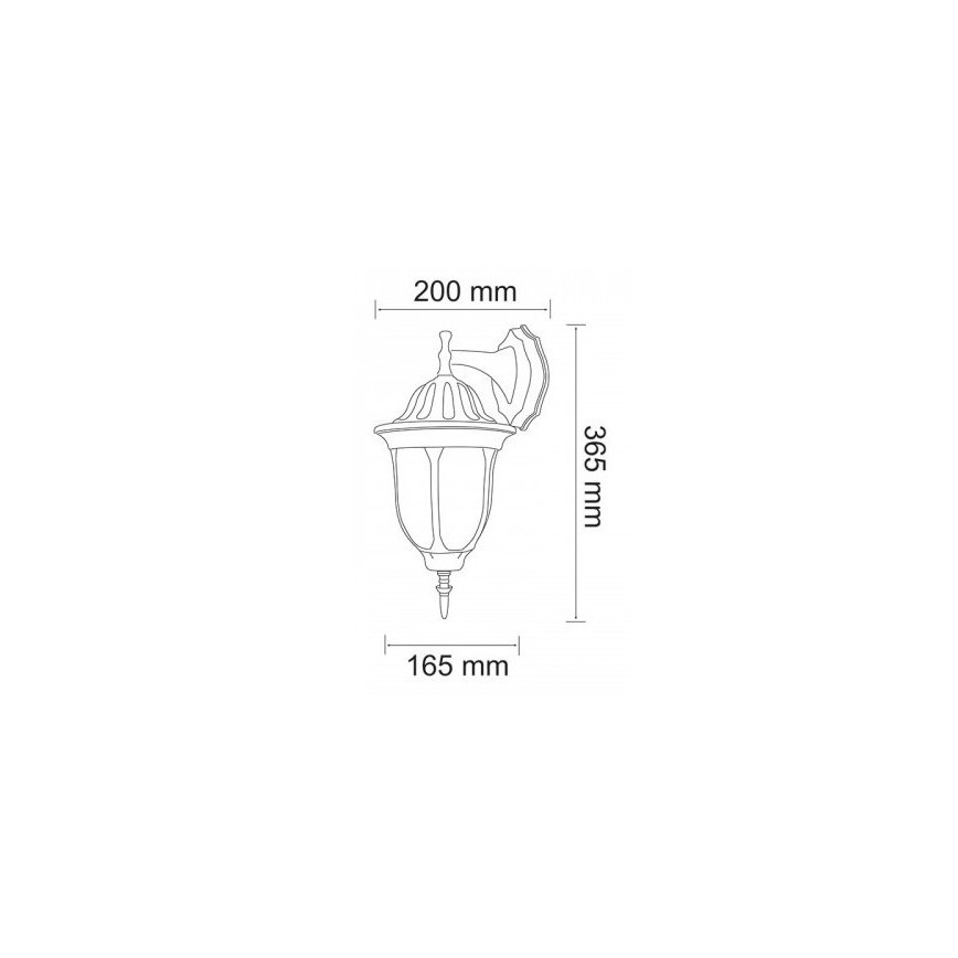 LED vanjsko zidno svjetlo FLORENCJA 1xE27/10W/230V IP43