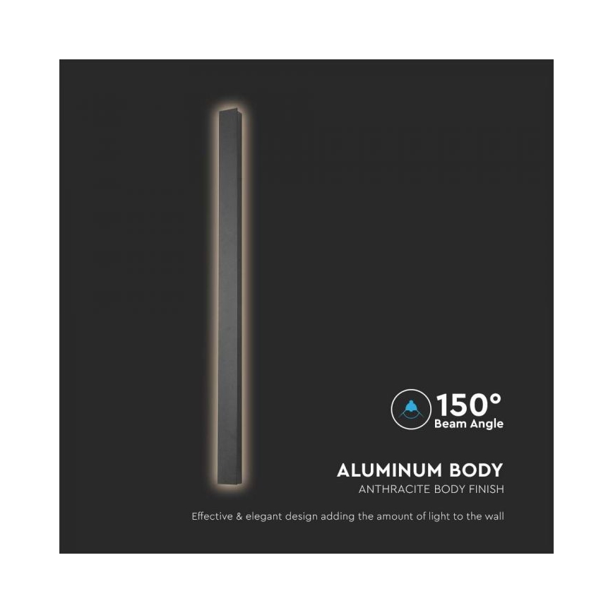 LED vanjsko zidno svjetlo LED/10W/230V 4000K IP65 51 cm antracit