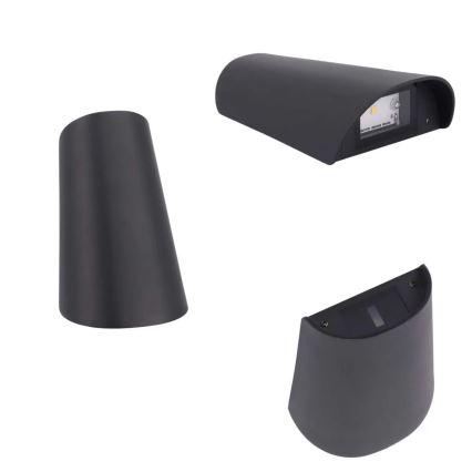 LED vanjsko zidno svjetlo LED/11W/230V IP65 crno
