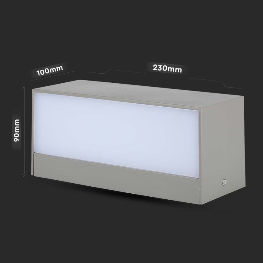 LED Vanjsko zidno svjetlo LED/12W/230V 3000K IP65