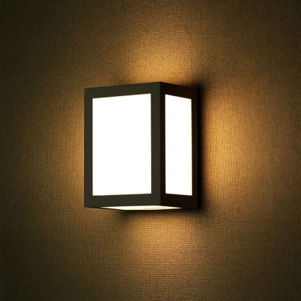 LED vanjsko zidno svjetlo LED/12W/230V 4000K IP65 crno