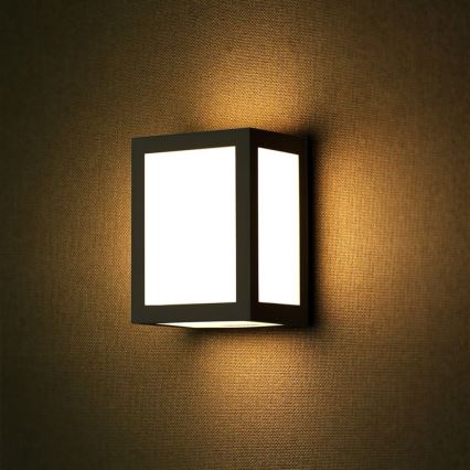 LED vanjsko zidno svjetlo LED/12W/230V 6400K IP65 crno