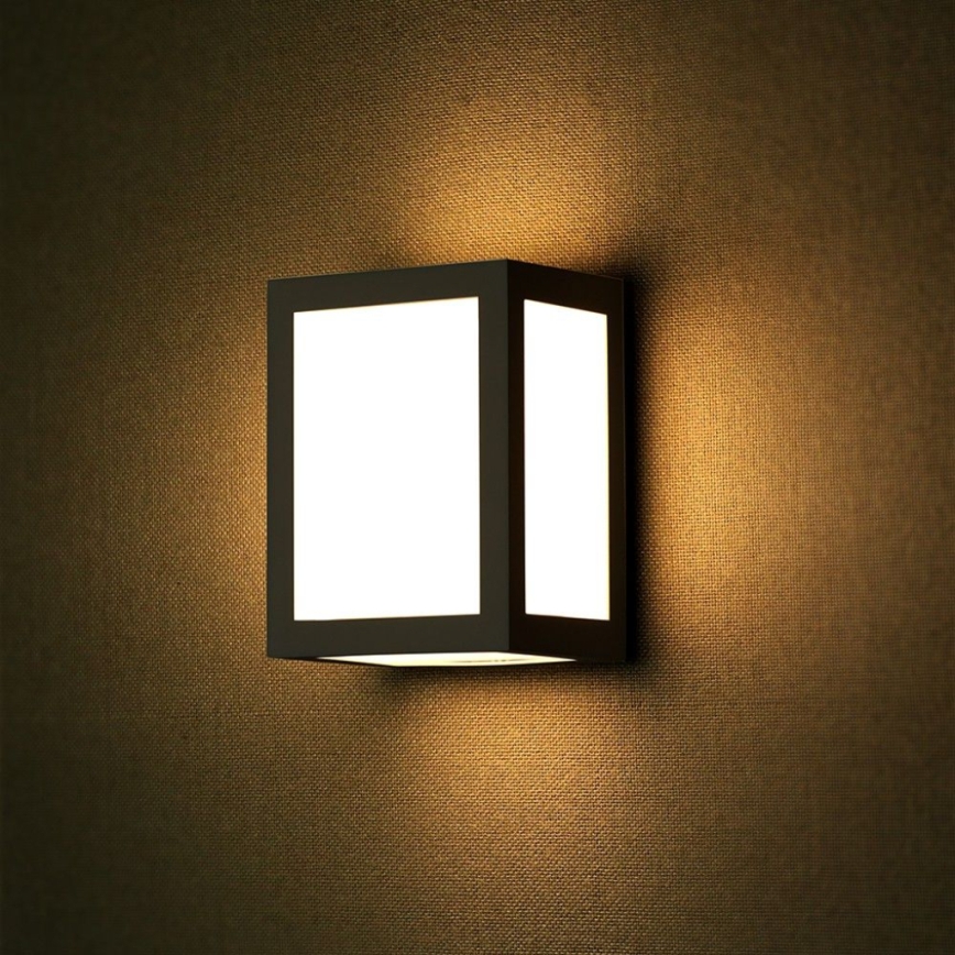 LED vanjsko zidno svjetlo LED/12W/230V 6400K IP65 crno