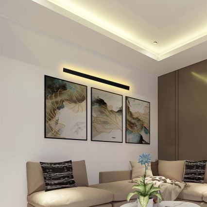 LED vanjsko zidno svjetlo LED/16W/230V 3000K IP65 101 cm crno
