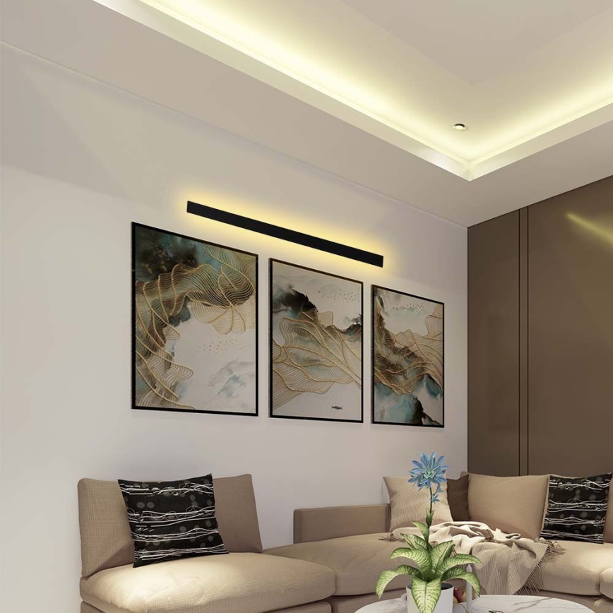 LED vanjsko zidno svjetlo LED/16W/230V 3000K IP65 101 cm crno