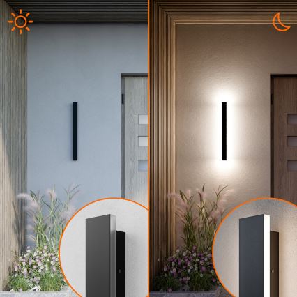 LED vanjsko zidno svjetlo LED/18W/230V 60 cm IP65 crno