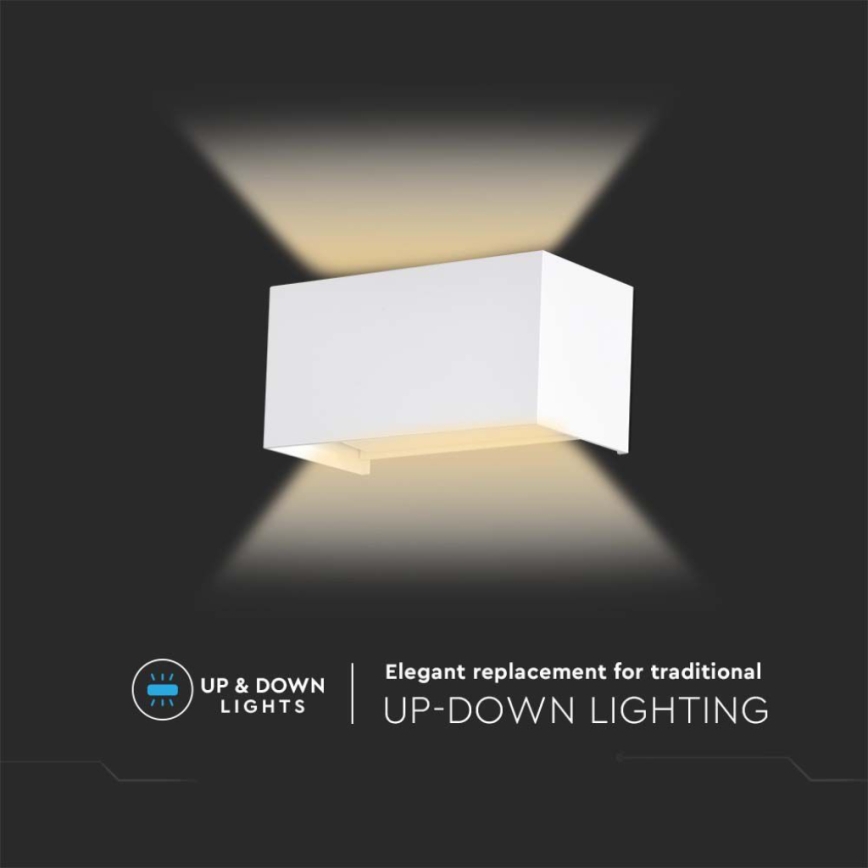LED vanjsko zidno svjetlo LED/24W/230V 3000K IP65 bijelo