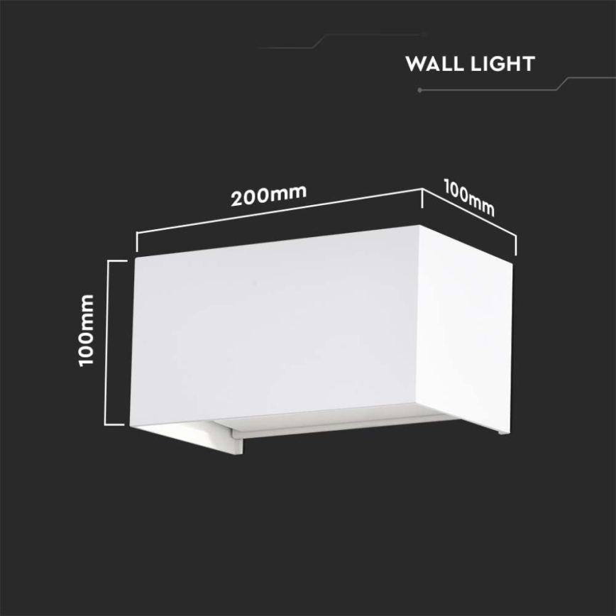 LED vanjsko zidno svjetlo LED/24W/230V 3000K IP65 bijelo