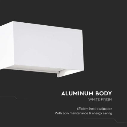 LED vanjsko zidno svjetlo LED/24W/230V 4000K IP65 bijelo