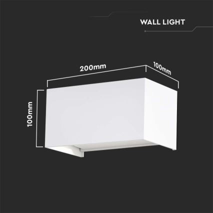 LED vanjsko zidno svjetlo LED/24W/230V 4000K IP65 bijelo