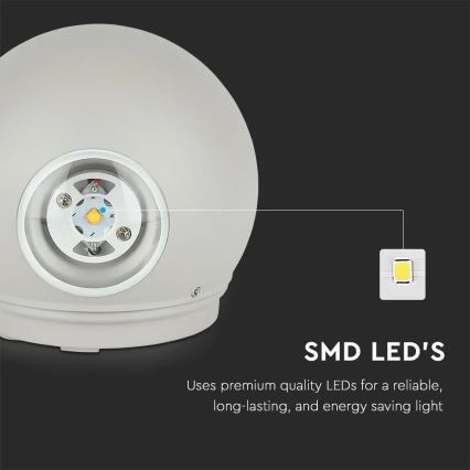 LED Vanjsko zidno svjetlo LED/6W/230V 3000K IP65 siva