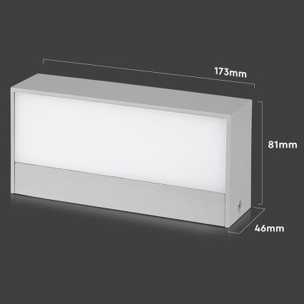 LED Vanjsko zidno svjetlo LED/9W/230V 6400K IP65