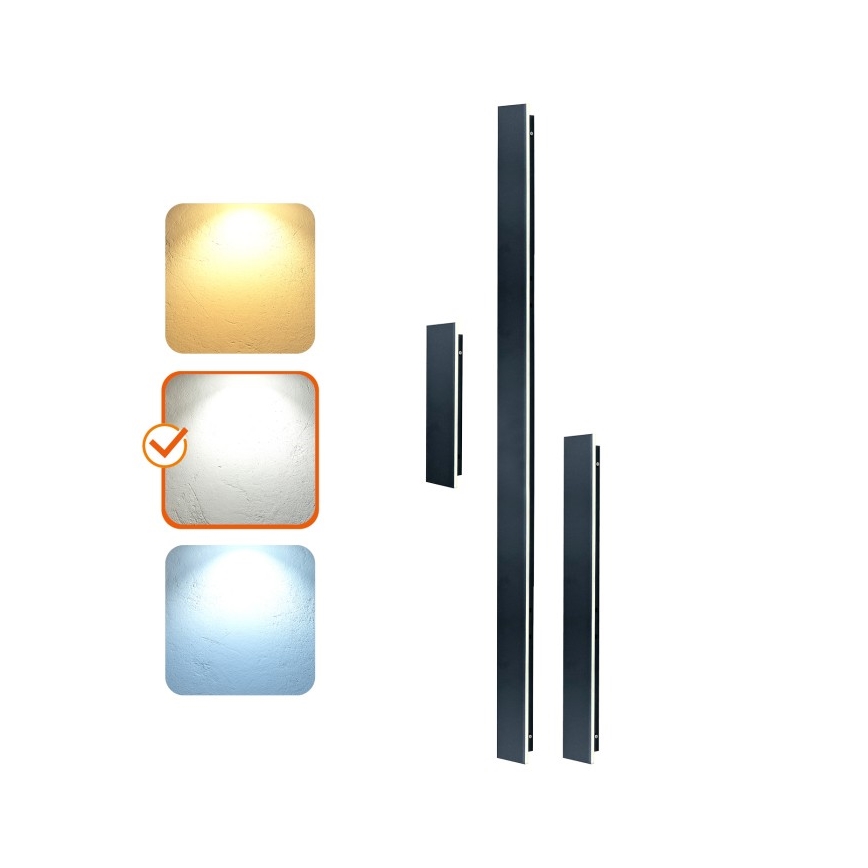 LED Vanjsko zidno svjetlo MIRANA LED/12W/230V 4000K IP44 60 cm crno