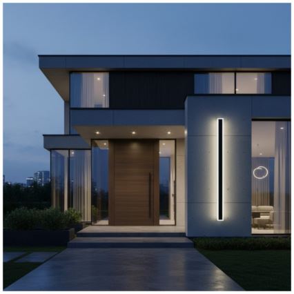 LED vanjsko zidno svjetlo MIRANA S LED/25W/230V 4000K IP44 120 cm crno