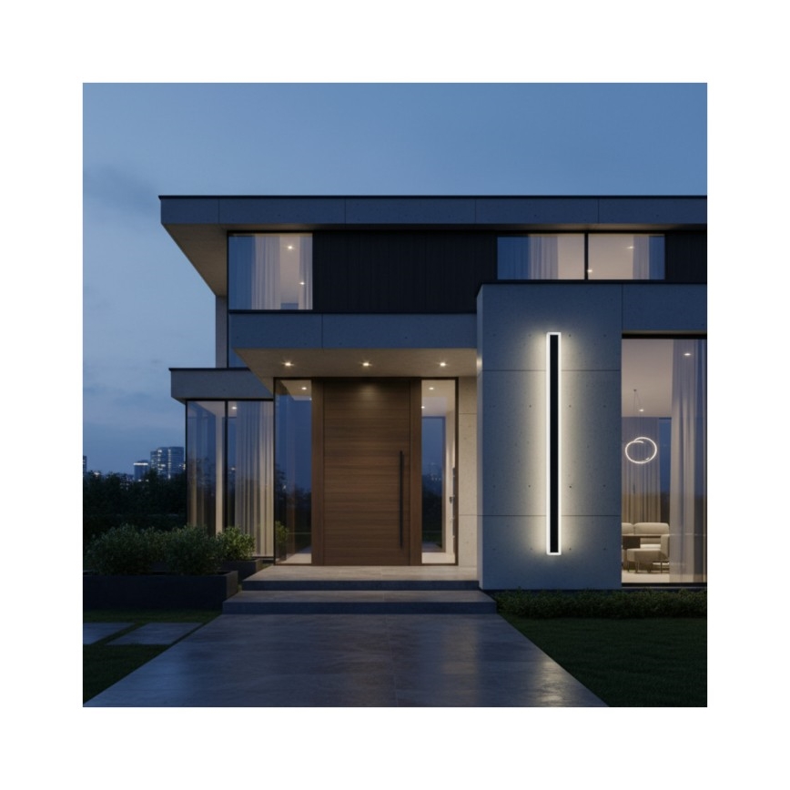 LED vanjsko zidno svjetlo MIRANA S LED/25W/230V 4000K IP44 120 cm crno