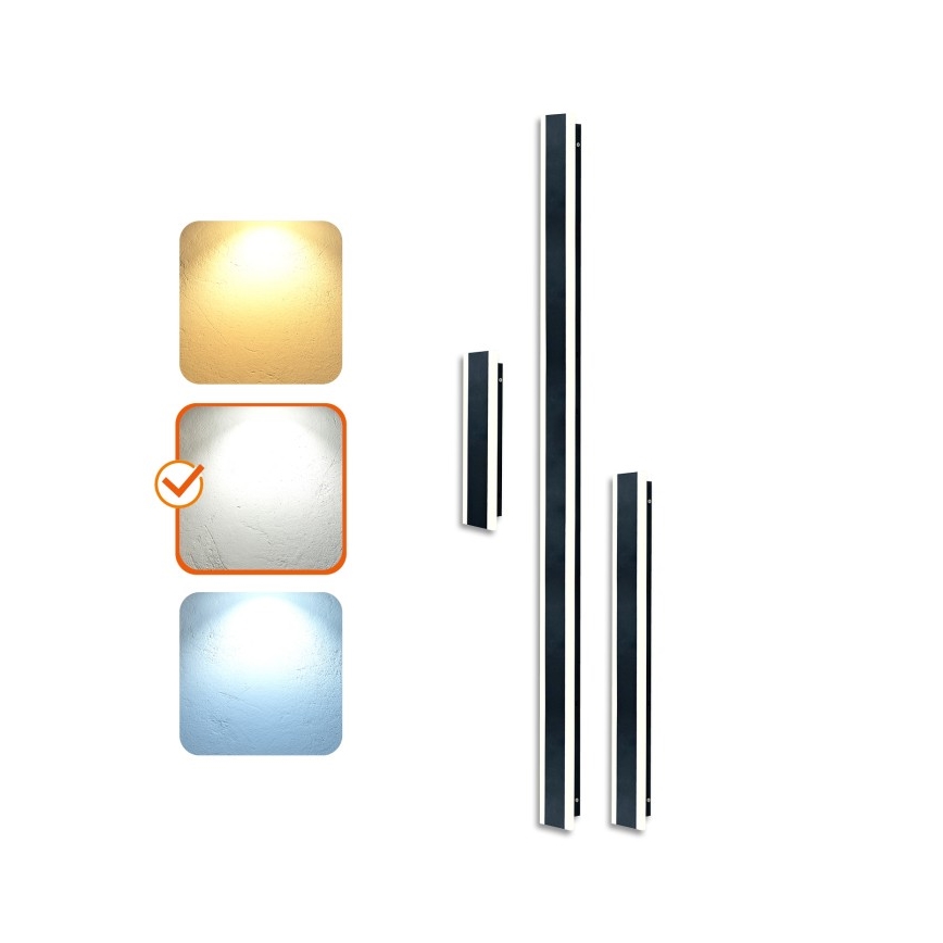 LED vanjsko zidno svjetlo MIRANA S LED/8W/230V 4000K IP44 30 cm crno