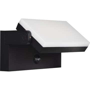 LED vanjsko zidno svjetlo s detektorom pokreta i sumraka XERTO LED/20W/230V 3000/4000/6500K IP44 crna