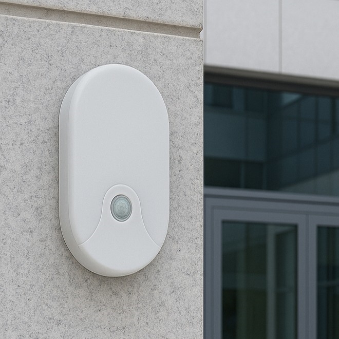 LED vanjsko zidno svjetlo s senzorom pokreta LED/18W/230V IP44 bijela