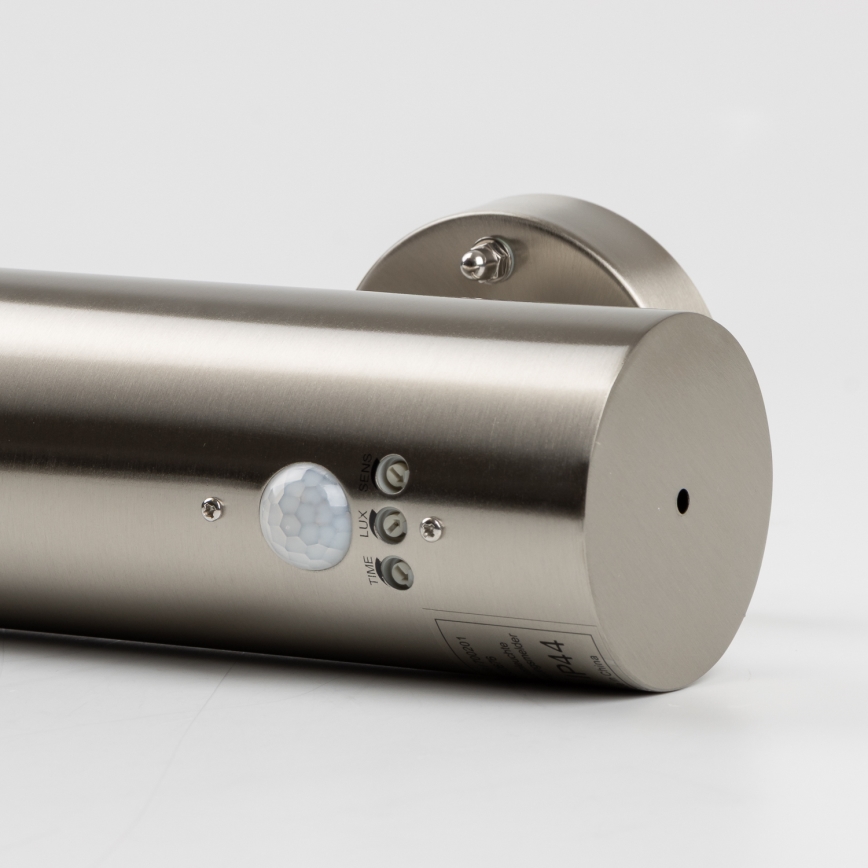 LED vanjsko zidno svjetlo s detektorom pokreta 1xGU10/5W/230V IP44 matni krom