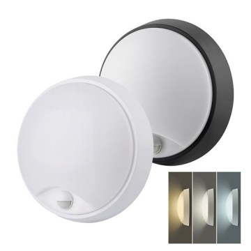 LED vanjsko zidno svjetlo sa senzorom 2u1 LED/20W/230V 3000/4000/6500K IP65 prom. 22 cm