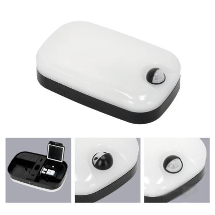 LED Vanjsko zidno svjetlo s senzorom pokreta i sumraka BAVANO LED/15W/230V 3000/4000/5700K IP54