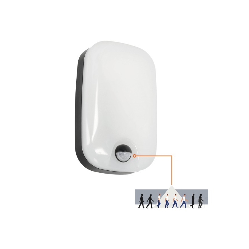 LED Vanjsko zidno svjetlo s senzorom pokreta i sumraka BAVANO LED/15W/230V 3000/4000/5700K IP54