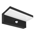 LED vanjsko zidno svjetlo sa senzorom HESTIO LED/9W/230V 4000K IP44 crno
