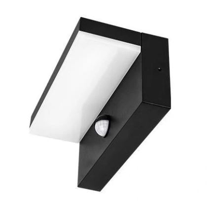 LED vanjsko zidno svjetlo sa senzorom HESTIO LED/9W/230V 4000K IP44 crno