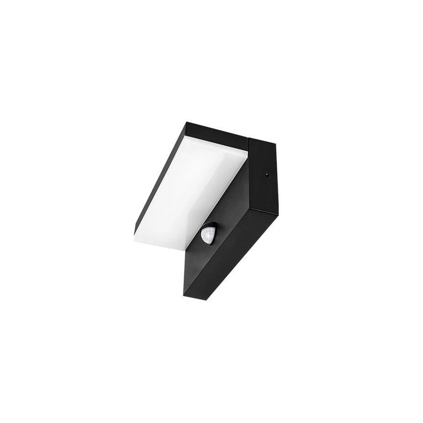 LED vanjsko zidno svjetlo sa senzorom HESTIO LED/9W/230V 4000K IP44 crno