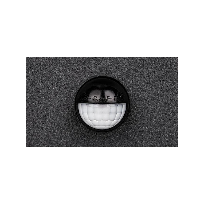 LED vanjsko zidno svjetlo sa senzorom HESTIO LED/9W/230V 4000K IP44 crno