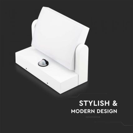 LED Vanjsko zidno svjetlo sa senzorom LED/17W/230V 4000K IP65 bijela